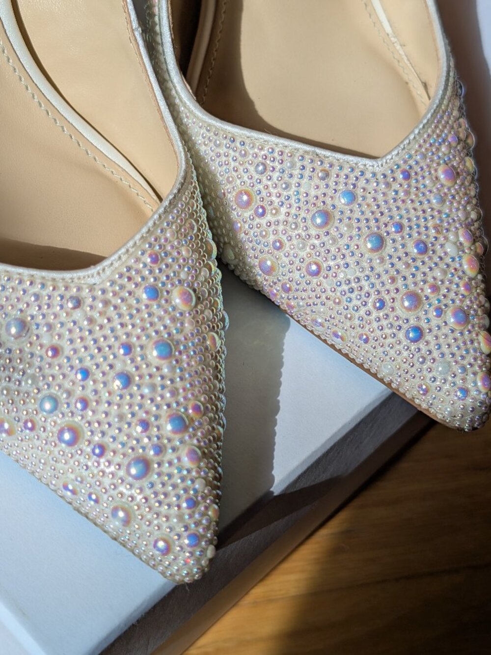 Betsey Johnson Clark Heels Ivory